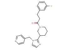 4-[(2-{1-[3-(3-fluorophenyl)propanoyl]-3-piperidinyl}-1H-imidazol-1-yl)methyl]pyridine