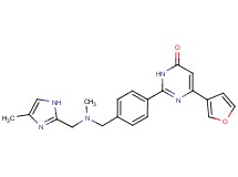 6-(3-furyl)-2-[4-({methyl[(4-methyl-1H-imidazol-2-yl)methyl]amino}methyl)phenyl]-4(3H)-pyrimidinone