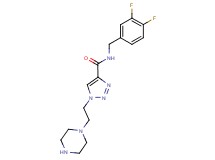N-(3,4-difluorobenzyl)-1-(2-piperazin-1-ylethyl)-1H-1,2,3-triazole-4-carboxamide