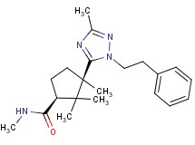 (1S*,3R*)-N,2,2,3-tetramethyl-3-[3-methyl-1-(2-phenylethyl)-1H-1,2,4-triazol-5-yl]cyclopentanecarboxamide