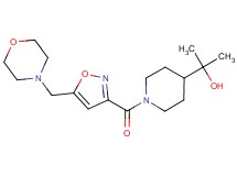 2-(1-{[5-(morpholin-4-ylmethyl)isoxazol-3-yl]carbonyl}piperidin-4-yl)propan-2-ol