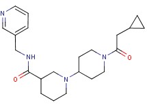 1'-(cyclopropylacetyl)-N-(pyridin-3-ylmethyl)-1,4'-bipiperidine-3-carboxamide