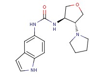 N-1H-indol-5-yl-N'-[(3R*,4R*)-4-pyrrolidin-1-yltetrahydrofuran-3-yl]urea