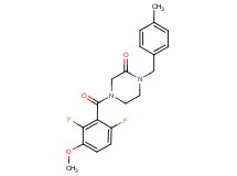 4-(2,6-difluoro-3-methoxybenzoyl)-1-(4-methylbenzyl)-2-piperazinone