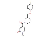 4-({3-[(4-fluorophenoxy)methyl]-1-piperidinyl}carbonyl)-1-methyl-2(1H)-pyridinone