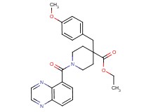 ethyl 4-(4-methoxybenzyl)-1-(5-quinoxalinylcarbonyl)-4-piperidinecarboxylate