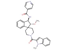 N-{(2R*,3R*)-2-methoxy-1'-[(1-methyl-1H-indol-2-yl)carbonyl]-2,3-dihydrospiro[indene-1,4'-piperidin]-3-yl}isonicotinamide