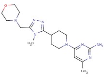 4-methyl-6-{4-[4-methyl-5-(morpholin-4-ylmethyl)-4H-1,2,4-triazol-3-yl]piperidin-1-yl}pyrimidin-2-amine