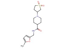 1-(1,1-dioxidotetrahydro-3-thienyl)-N-[(5-methyl-2-furyl)methyl]piperidine-4-carboxamide
