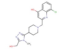8-chloro-2-({4-[5-(hydroxymethyl)-4-methyl-4H-1,2,4-triazol-3-yl]piperidin-1-yl}methyl)quinolin-4-ol