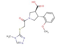 (3S*,4R*)-4-(2-methoxyphenyl)-1-{[(4-methyl-4H-1,2,4-triazol-3-yl)thio]acetyl}pyrrolidine-3-carboxylic acid