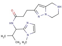 N-[2-methyl-1-(1-methyl-1H-imidazol-2-yl)propyl]-3-(4,5,6,7-tetrahydropyrazolo[1,5-a]pyrazin-2-yl)propanamide dihydrochloride