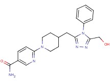 6-(4-{[5-(hydroxymethyl)-4-phenyl-4H-1,2,4-triazol-3-yl]methyl}piperidin-1-yl)nicotinamide