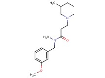 N-(3-methoxybenzyl)-N-methyl-3-(3-methyl-1-piperidinyl)propanamide trifluoroacetate
