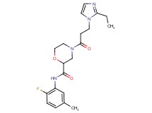 4-[3-(2-ethyl-1H-imidazol-1-yl)propanoyl]-N-(2-fluoro-5-methylphenyl)-2-morpholinecarboxamide