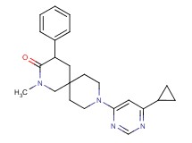 9-(6-cyclopropyl-4-pyrimidinyl)-2-methyl-4-phenyl-2,9-diazaspiro[5.5]undecan-3-one