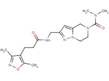 2-({[3-(3,5-dimethylisoxazol-4-yl)propanoyl]amino}methyl)-N,N-dimethyl-6,7-dihydropyrazolo[1,5-a]pyrazine-5(4H)-carboxamide