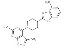 3,6-dimethyl-4-[4-(4-methyl-1H-benzimidazol-2-yl)-1-piperidinyl]isoxazolo[5,4-d]pyrimidine