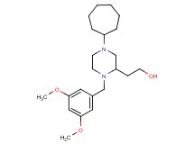 2-[4-cycloheptyl-1-(3,5-dimethoxybenzyl)-2-piperazinyl]ethanol