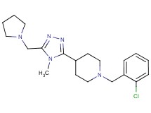 1-(2-chlorobenzyl)-4-[4-methyl-5-(pyrrolidin-1-ylmethyl)-4H-1,2,4-triazol-3-yl]piperidine