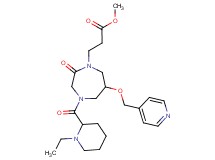 methyl 3-[4-[(1-ethyl-2-piperidinyl)carbonyl]-2-oxo-6-(4-pyridinylmethoxy)-1,4-diazepan-1-yl]propanoate