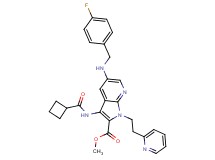 methyl 3-[(cyclobutylcarbonyl)amino]-5-[(4-fluorobenzyl)amino]-1-[2-(2-pyridinyl)ethyl]-1H-pyrrolo[2,3-b]pyridine-2-carboxylate