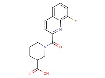 1-[(8-fluoro-2-quinolinyl)carbonyl]-3-piperidinecarboxylic acid