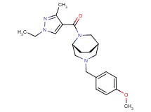 (1S*,5R*)-6-[(1-ethyl-3-methyl-1H-pyrazol-4-yl)carbonyl]-3-(4-methoxybenzyl)-3,6-diazabicyclo[3.2.2]nonane