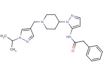 N-(1-{1-[(1-isopropyl-1H-pyrazol-4-yl)methyl]-4-piperidinyl}-1H-pyrazol-5-yl)-2-phenylacetamide