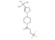 2-{1-[1-(4,4,4-trifluorobutanoyl)piperidin-4-yl]-1H-1,2,3-triazol-4-yl}propan-2-ol