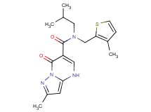 N-isobutyl-2-methyl-N-[(3-methyl-2-thienyl)methyl]-7-oxo-4,7-dihydropyrazolo[1,5-a]pyrimidine-6-carboxamide