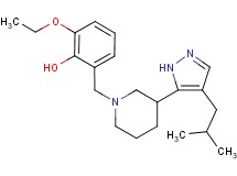 2-ethoxy-6-{[3-(4-isobutyl-1H-pyrazol-5-yl)-1-piperidinyl]methyl}phenol