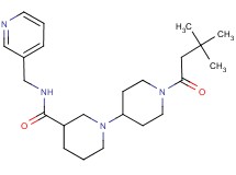 1'-(3,3-dimethylbutanoyl)-N-(pyridin-3-ylmethyl)-1,4'-bipiperidine-3-carboxamide
