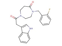 4-(2-fluorobenzyl)-1-(1H-indol-3-ylacetyl)-1,4-diazepan-5-one