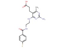 3-[2-amino-4-({2-[(4-fluorobenzoyl)amino]ethyl}amino)-6-methylpyrimidin-5-yl]propanoic acid
