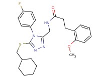 N-{[5-[(cyclohexylmethyl)thio]-4-(4-fluorophenyl)-4H-1,2,4-triazol-3-yl]methyl}-3-(2-methoxyphenyl)propanamide