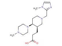 3-[(3R*,4S*)-1-[(1-methyl-1H-imidazol-2-yl)methyl]-4-(4-methylpiperazin-1-yl)piperidin-3-yl]propanoic acid