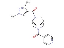(1S*,5R*)-6-[(1,3-dimethyl-1H-pyrazol-4-yl)carbonyl]-3-isonicotinoyl-3,6-diazabicyclo[3.2.2]nonane