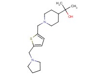 2-(1-{[5-(pyrrolidin-1-ylmethyl)-2-thienyl]methyl}piperidin-4-yl)propan-2-ol