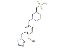 1-[4-methoxy-3-(1H-1,2,4-triazol-1-ylmethyl)benzyl]-3-[(methylsulfonyl)methyl]piperidine