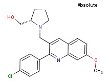 ((2S)-1-{[2-(4-chlorophenyl)-7-methoxy-3-quinolinyl]methyl}-2-pyrrolidinyl)methanol