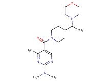 N,N,4-trimethyl-5-({4-[1-(4-morpholinyl)ethyl]-1-piperidinyl}carbonyl)-2-pyrimidinamine