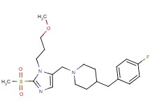 4-(4-fluorobenzyl)-1-{[1-(3-methoxypropyl)-2-(methylsulfonyl)-1H-imidazol-5-yl]methyl}piperidine