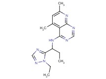 N-[1-(1-ethyl-1H-1,2,4-triazol-5-yl)propyl]-5,7-dimethylpyrido[2,3-d]pyrimidin-4-amine