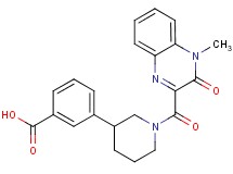 3-{1-[(4-methyl-3-oxo-3,4-dihydroquinoxalin-2-yl)carbonyl]piperidin-3-yl}benzoic acid