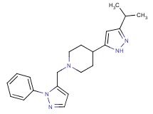 4-(3-isopropyl-1H-pyrazol-5-yl)-1-[(1-phenyl-1H-pyrazol-5-yl)methyl]piperidine