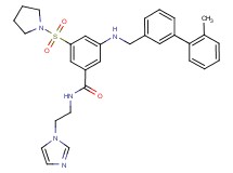 N-[2-(1H-imidazol-1-yl)ethyl]-3-{[(2'-methyl-3-biphenylyl)methyl]amino}-5-(1-pyrrolidinylsulfonyl)benzamide