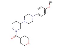 1-(4-methoxyphenyl)-4-[1-(tetrahydro-2H-pyran-4-ylcarbonyl)-3-piperidinyl]piperazine