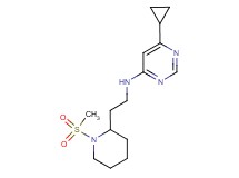 6-cyclopropyl-N-{2-[1-(methylsulfonyl)piperidin-2-yl]ethyl}pyrimidin-4-amine