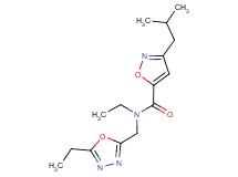 N-ethyl-N-[(5-ethyl-1,3,4-oxadiazol-2-yl)methyl]-3-isobutyl-5-isoxazolecarboxamide